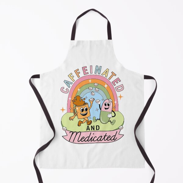 Item preview, caffeinated and medicated - funny pastel coffee mental health design designed and sold by JinxyArtistry.