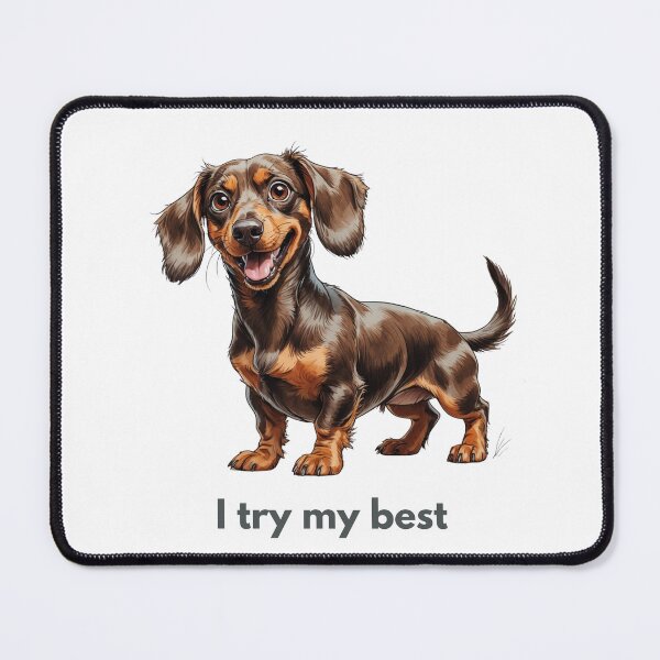Item preview, I Try My Best – Scruffy Dog Illustration designed and sold by PAPIRO SIGLO XXI.