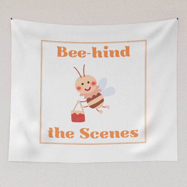 Item preview, Bee-hind the Scenes – Funny Bee Pun Shirt designed and sold by Mouad-Doadi.