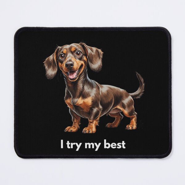 Item preview, I Try My Best – Scruffy Dog Illustration designed and sold by PAPIRO SIGLO XXI.
