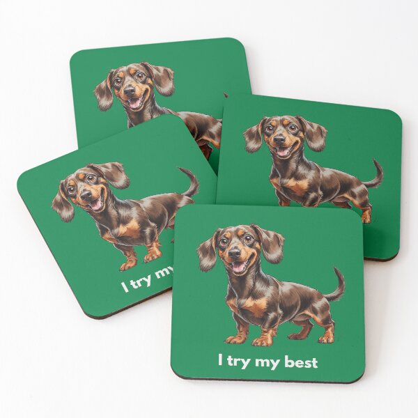 Item preview, I Try My Best – Scruffy Cute Dog Illustration designed and sold by PAPIRO SIGLO XXI.