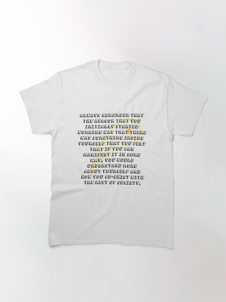 Alternate view of Advice From David Bowie Classic T-Shirt