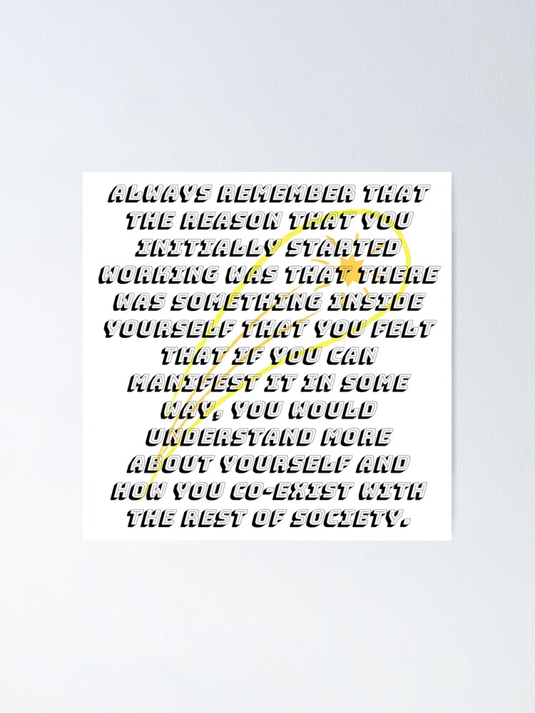 Alternate view of Advice From David Bowie Poster