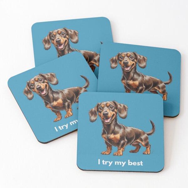 Item preview, I Try My Best – Cute Dog Illustration designed and sold by PAPIRO SIGLO XXI.