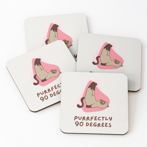 Item preview, Purrfectly 90 degrees yoga cat designed and sold by BlushMoodStudio.