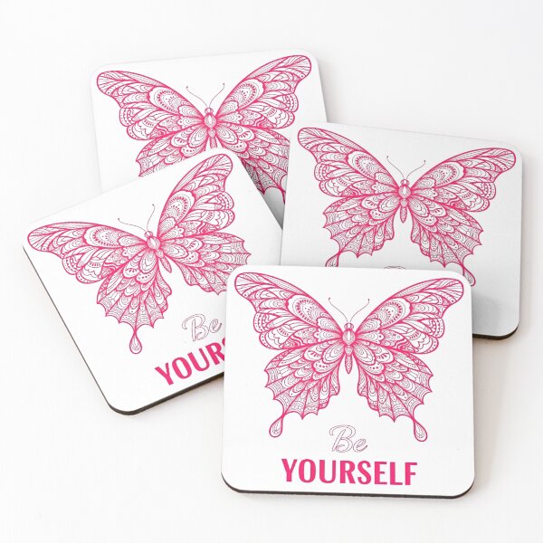 Item preview, Ornamental Pink Butterfly “Be Yourself” designed and sold by avwear.