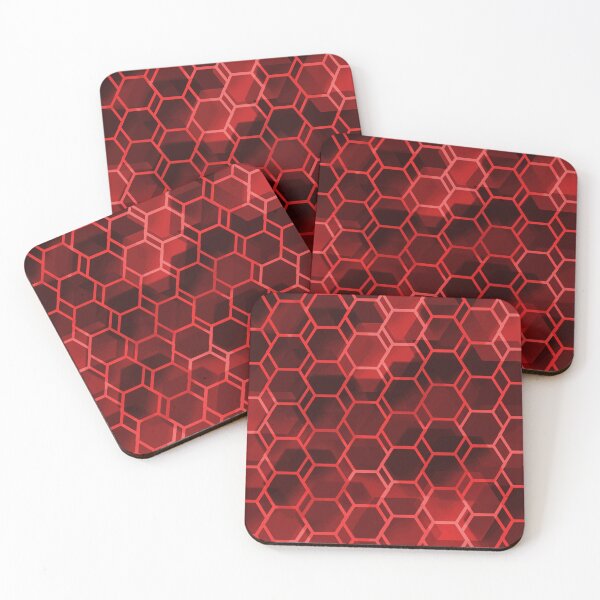 Item preview, Geometric Red Hexagon Pattern designed and sold by Andrew  Hitchen.