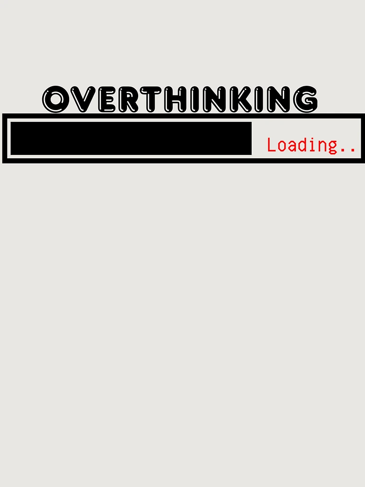 Thumbnail 6 of 6, Premium Oversized Sweatshirt, Overthinking Loading – Relatable Sticker designed and sold by CtrlSlayStudio.