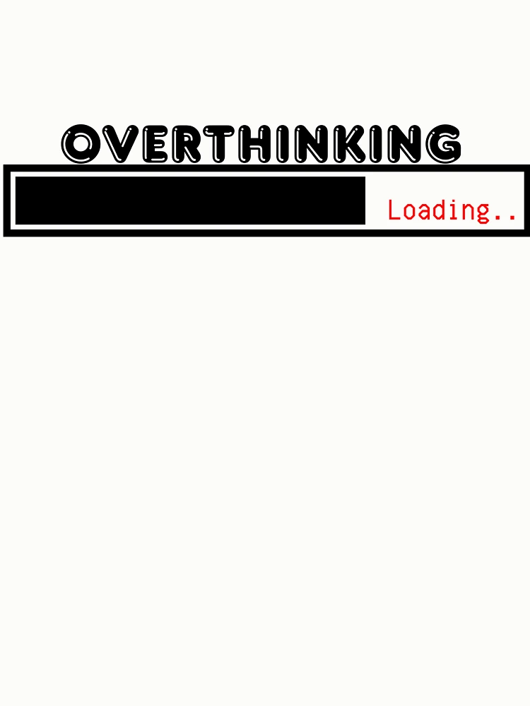 Thumbnail 6 of 6, Pullover Sweatshirt, Overthinking Loading – Relatable Sticker designed and sold by CtrlSlayStudio.