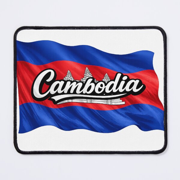Item preview, Cambodia Waving Flag Design – Cambodian Pride Patriotic Country Graphic designed and sold by GarnerSupplyCo.