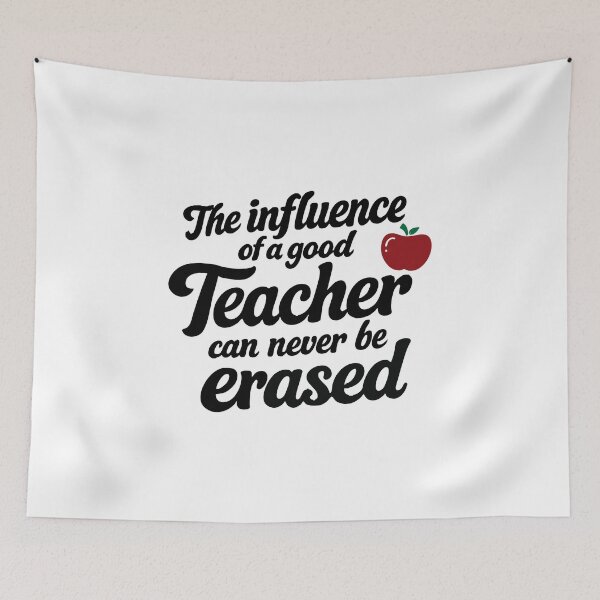 Item preview, The influence of a good teacher can never be erased,teacher lover designed and sold by CloudyPress.