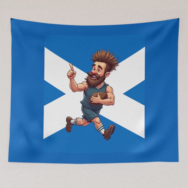 Item preview, A Beaming Scottish Rugby Player designed and sold by taiche.