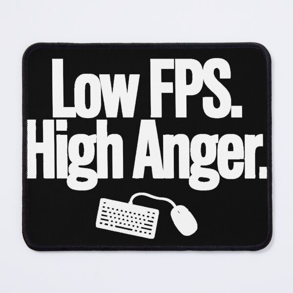 Item preview, Low FPS High Anger – Funny PC Gamer Quote Keyboard Mouse Design designed and sold by Articooler.