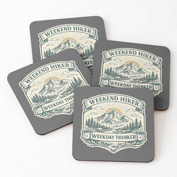 Item preview, Weekend Hiker Weekday Thinker Badge designed and sold by Raddoodles.