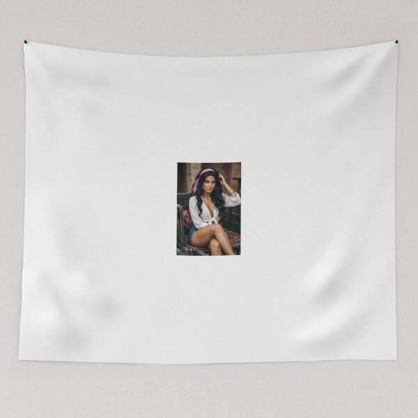 Item preview, Esmeralda in White Blouse and Denim Shorts designed and sold by CathryneDelamort.