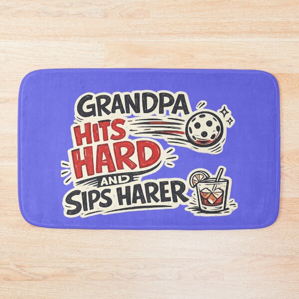 Item preview, Funny Pickleball Grandpa Shirt – Grandpa Hits Hard and Sips Harder – Humorous Gift for Grandfather designed and sold by Pickleball-Gift.
