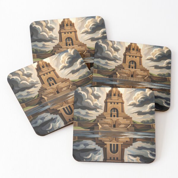 Item preview, Leipzig Monument to the Battle of the Nations at night (vertical view) designed and sold by artistic-cities.