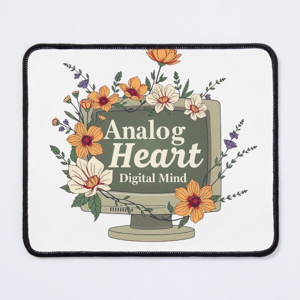 Item preview, Analog Heart, Digital Mind – Cottagecore Tech Aesthetic designed and sold by Boztik-Designs.