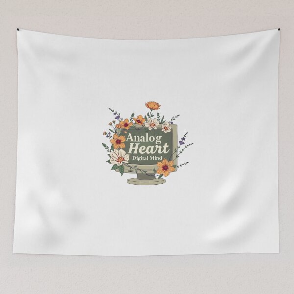 Item preview, Analog Heart, Digital Mind – Cottagecore Tech Aesthetic designed and sold by Boztik-Designs.