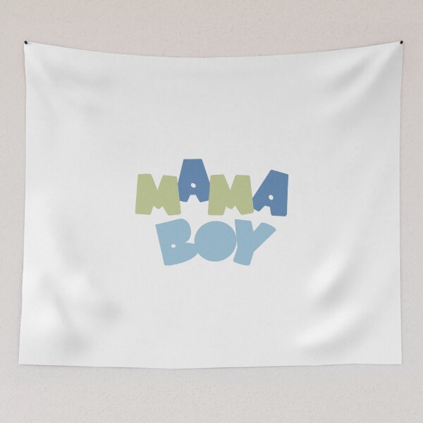 Item preview, Pastel blue and green ‘MaMa Boy‘ typography designed and sold by sjgdesign.