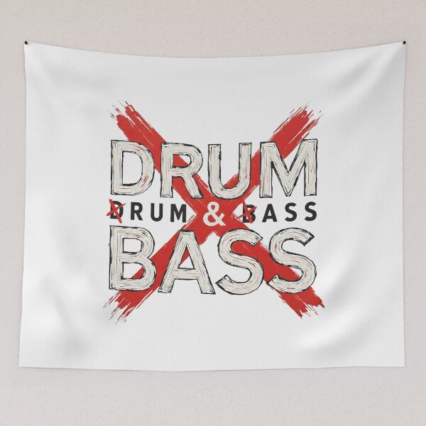 Item preview, Drum and Bass Crossed Letters Typography designed and sold by LunaMagicStudio.