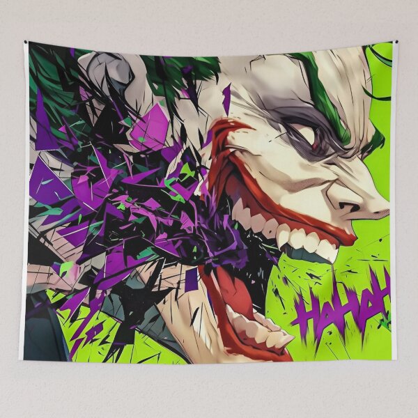Item preview, Chaotic Laugh Villain – Neon Madness Dark Comic Art designed and sold by Dyan4.