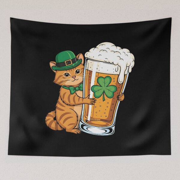 Item preview, St Patricks Cat Beer Lover designed and sold by KroghDs.