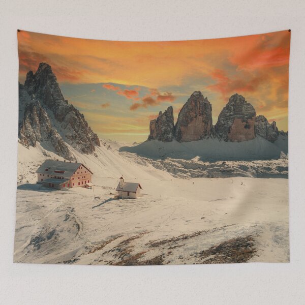 Item preview, Drei Zinnen Hut Sexten Dolomites Sunset designed and sold by Mauswohn.
