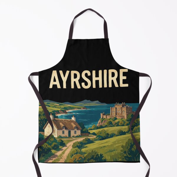 Item preview, Ayrshire Coast Vintage Travel Poster - Scottish Castle Art designed and sold by Loom on the Loch.