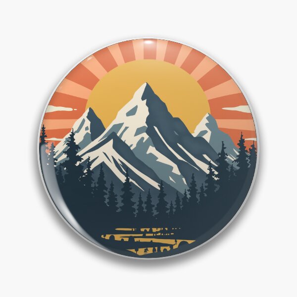 Item preview, Retro Mountain Landscape designed and sold by MartynaKanik.