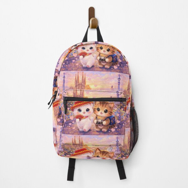 Item preview, Romamantic Travel Cats -Barcelona Sunset Adventure. designed and sold by Lylysun.