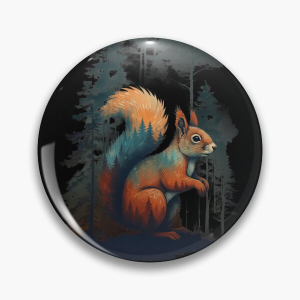Item preview, Scottish Red Squirrel Double Exposure Art - Pine Forest Wildlife designed and sold by Loom on the Loch.