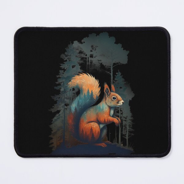 Item preview, Scottish Red Squirrel Double Exposure Art - Pine Forest Wildlife designed and sold by Loom on the Loch.