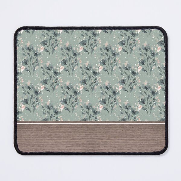 Item preview, Blue Shabby Chic Floral Pattern Wood Grain designed and sold by TackyTime.