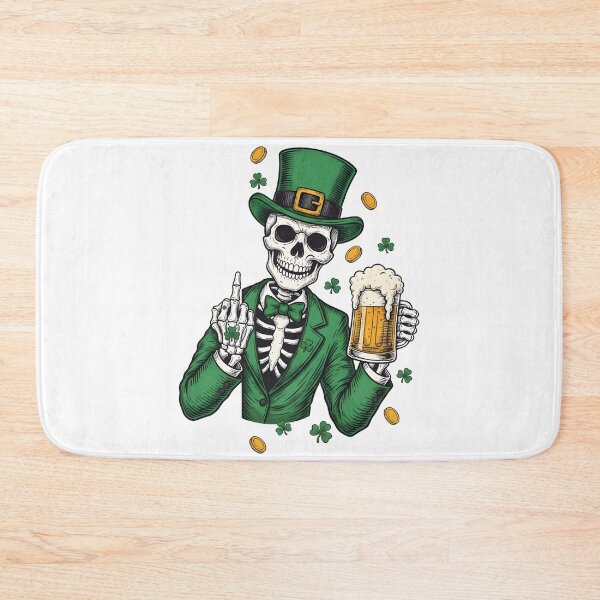Item preview, St Patricks Day Skeleton Beer Leprechaun designed and sold by KroghDs.