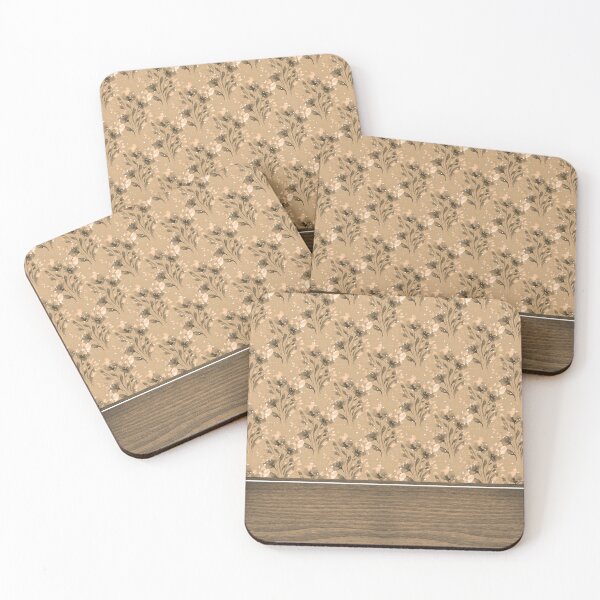 Item preview, Brown Shabby Chic Floral Pattern Wood Grain  designed and sold by TackyTime.