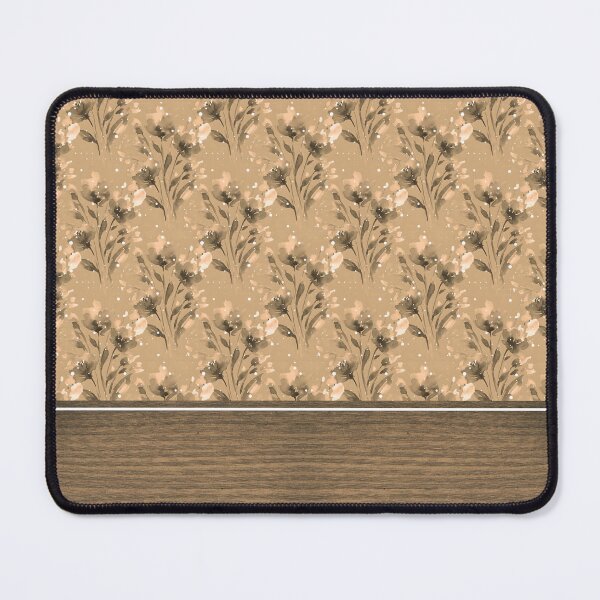 Item preview, Brown Shabby Chic Floral Pattern Wood Grain designed and sold by TackyTime.