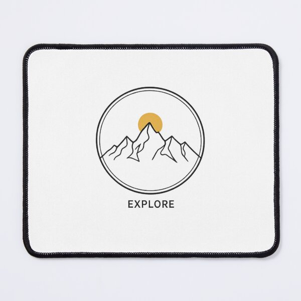 Item preview, Minimalist Mountain Peak - Explore Nature Line Art designed and sold by fluxcord.