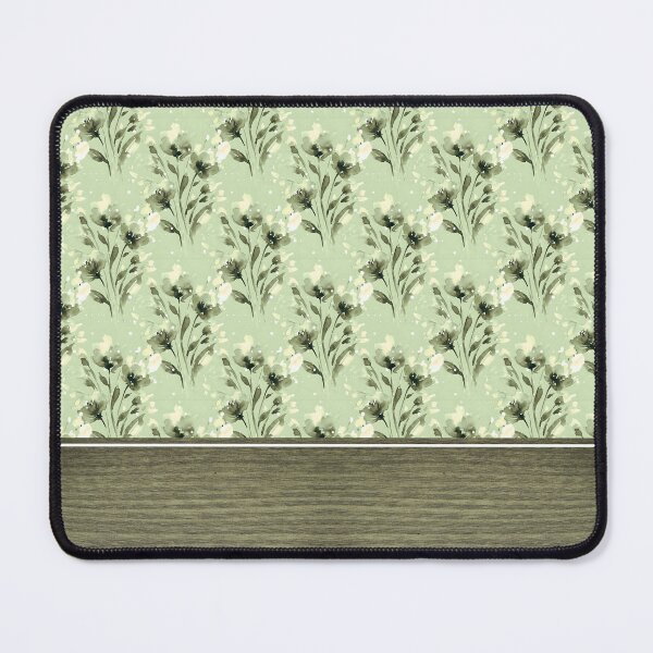 Item preview, Green Shabby Chic Floral Pattern Wood Grain designed and sold by TackyTime.