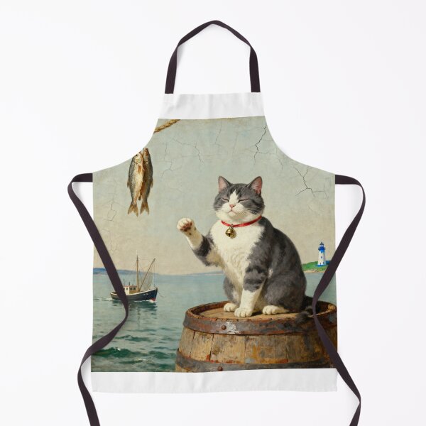 Item preview, Folk Art Cat Portrait - Vintage Primitive Painting designed and sold by PictorialWhimsy.