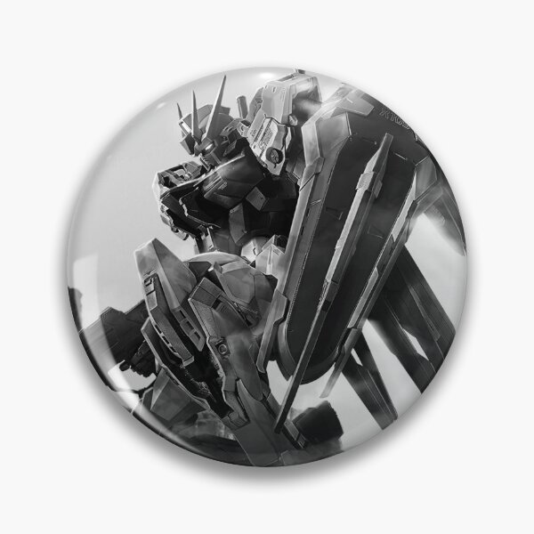 Item preview, black white aile strike gundam seed PERFECT GRADE digital illustration digital imaging  designed and sold by sabartgunpla.
