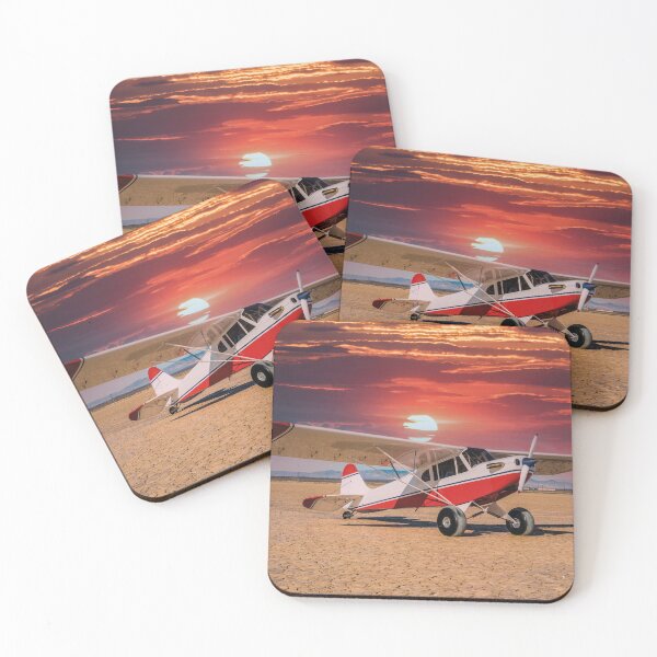 Item preview, Propeller plane in sunset desert vintage look designed and sold by Mauswohn.