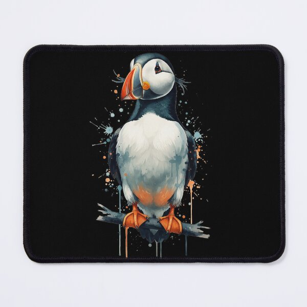 Item preview, Puffin Watercolor Splatter Art - Scottish Coastal Wildlife designed and sold by Loom on the Loch.