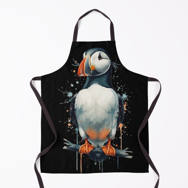Item preview, Puffin Watercolor Splatter Art - Scottish Coastal Wildlife designed and sold by Loom on the Loch.