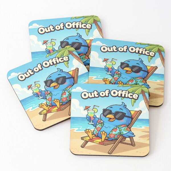 Item preview, Vacation Bird Sticker — "Out of Office" | Funny Beach Humor Work Life Balance Gift designed and sold by SammyMorry.