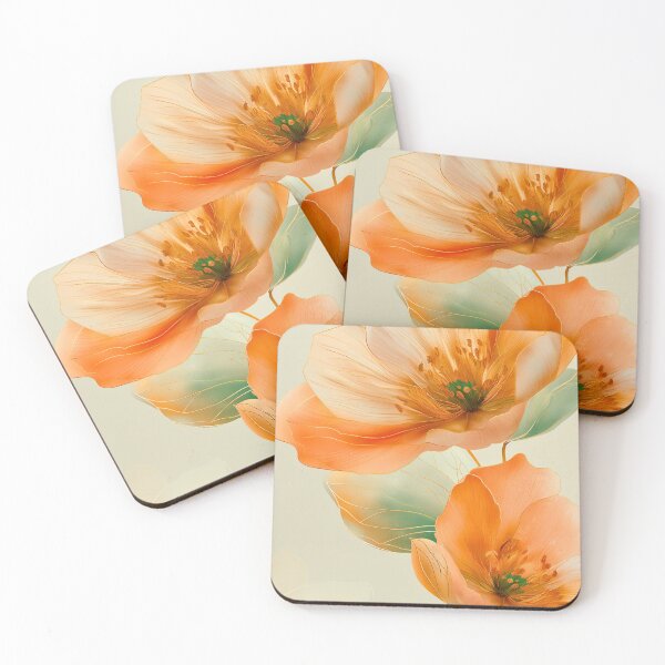 Item preview, Elegant Orange Botanical Floral Illustration designed and sold by CheersTOGETHER.