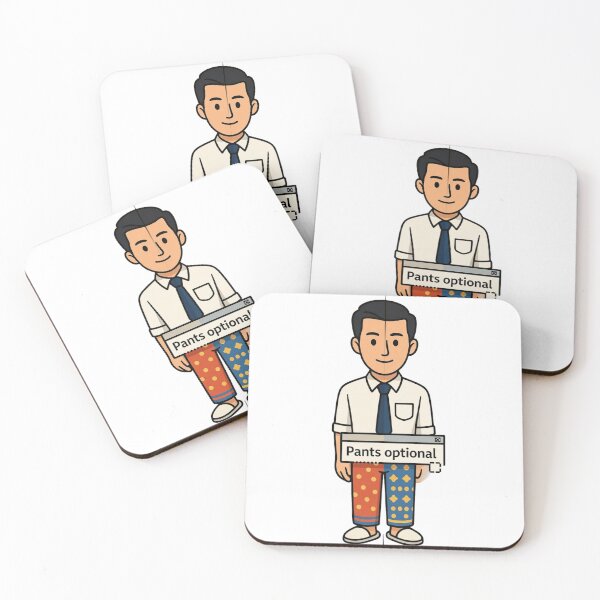 Item preview, Funny WFH Pants Optional Sticker - Business Top Pajama Bottom Humor designed and sold by ZYNORAworld.