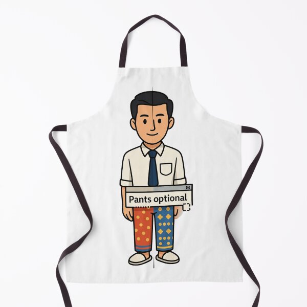 Item preview, Funny WFH Pants Optional Sticker - Business Top Pajama Bottom Humor designed and sold by ZYNORAworld.
