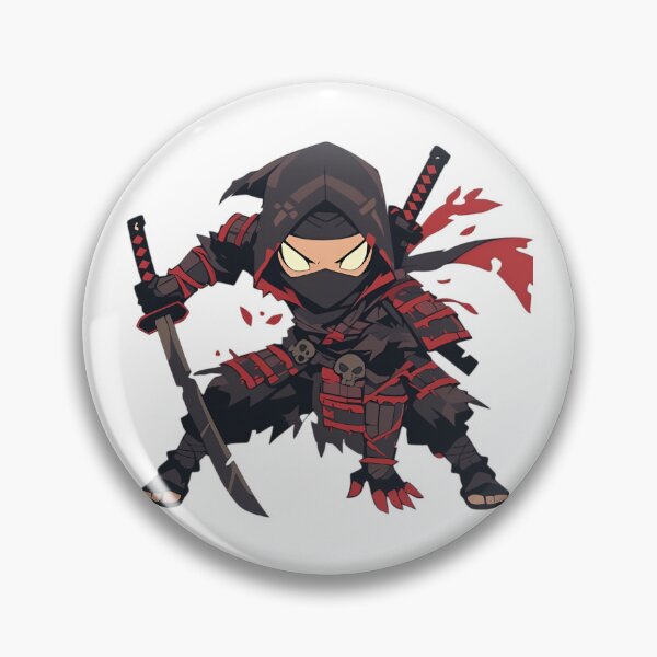 Item preview, Shadow Venom Ninja – Dark Samurai Assassin Chibi Art designed and sold by Dyan4.