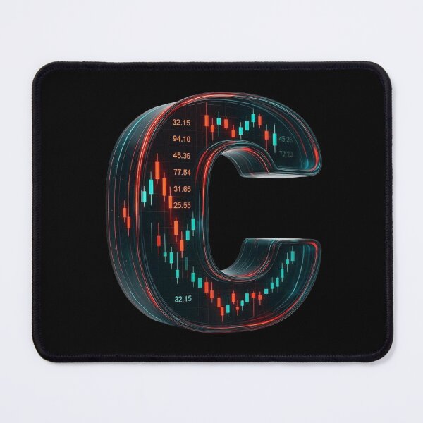 Item preview, Futuristic Stock Market Letter C Art designed and sold by Adappai.